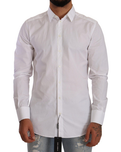 White GOLD Cotton Collared Slim Formal Shirt