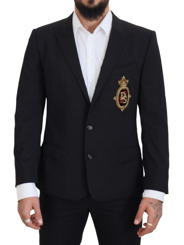 Black Logo Single Breasted MARTINI Blazer