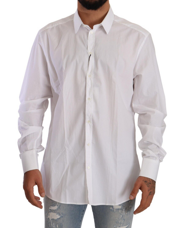 White GOLD Cotton Collared Slim Formal Shirt