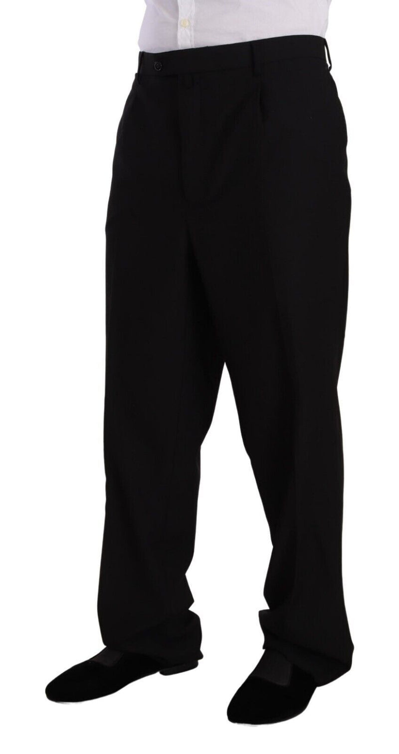 Black Polyester Single Breasted Formal Suit