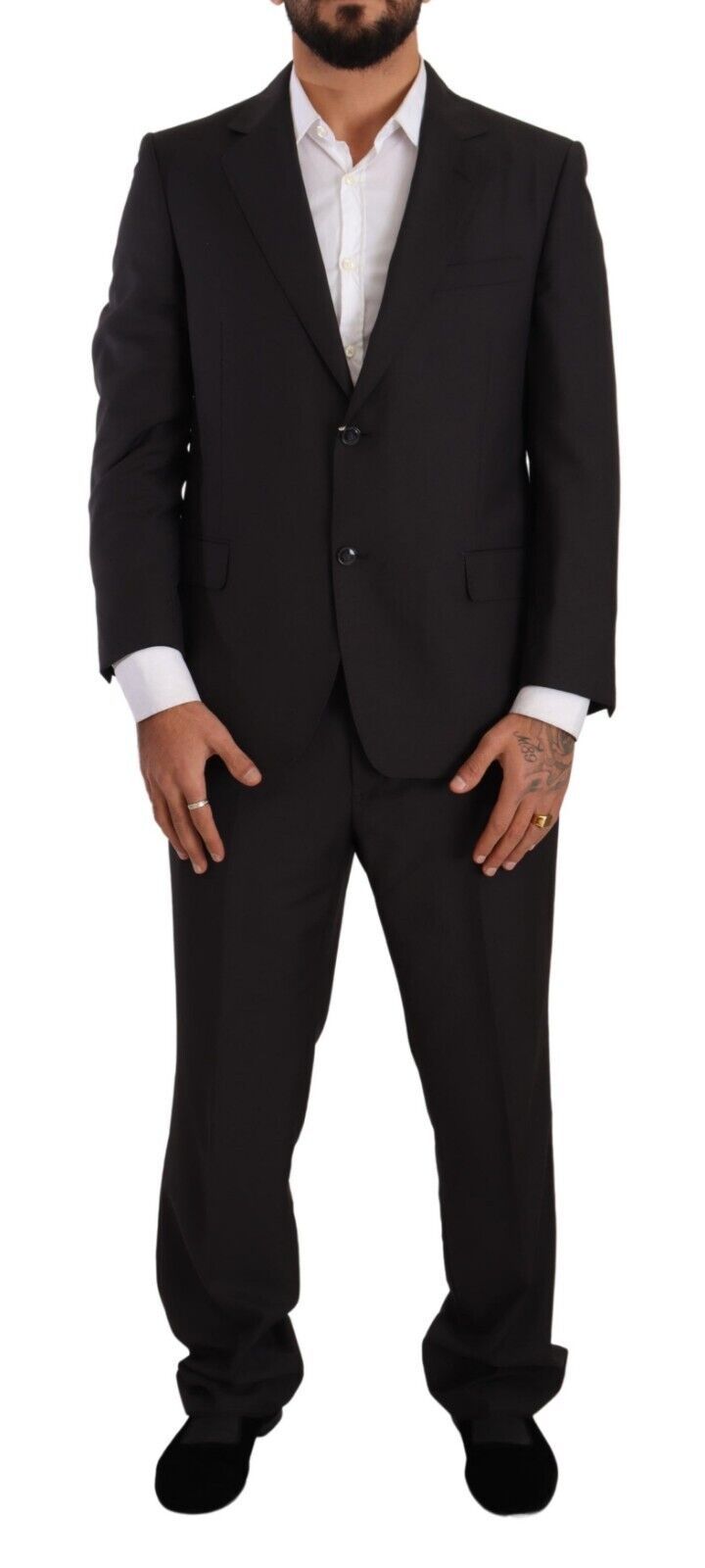 Dark Gray Single Breasted Formal Suit