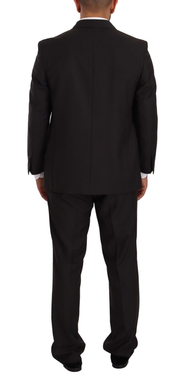 Gray Polyester Single Breasted Formal Suit