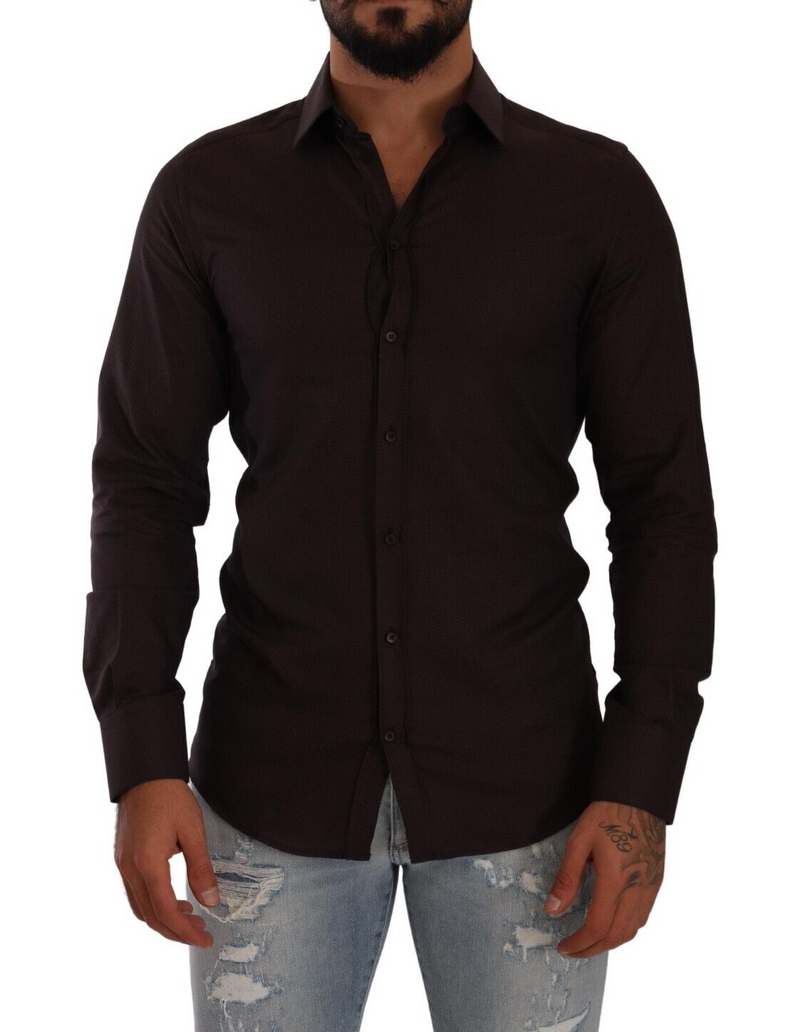 Bordeaux GOLD Slim Fit Cotton Dress Shirt