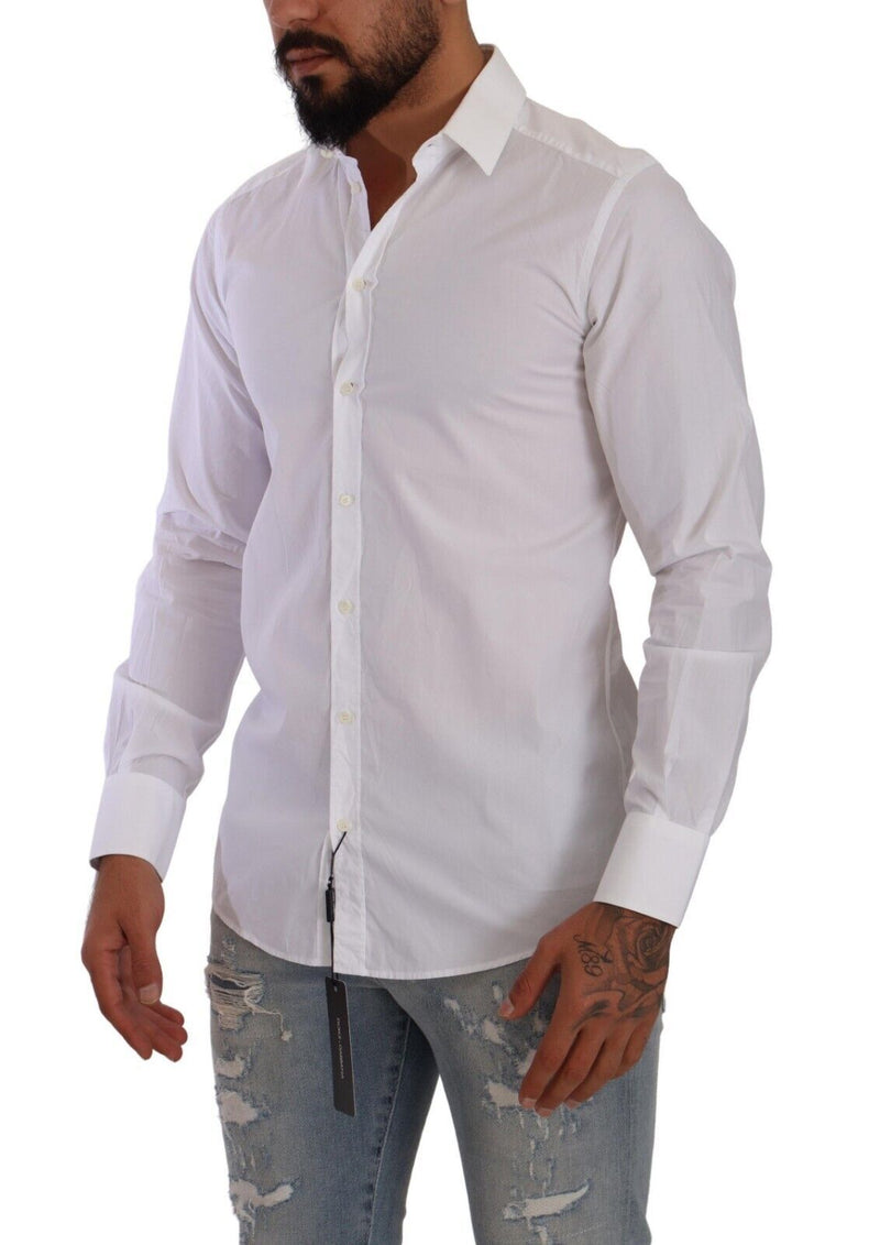 White GOLD Cotton Collared Dress Formal Shirt