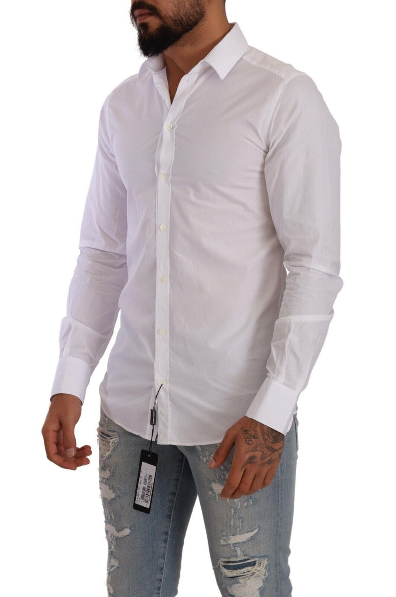 White GOLD Cotton Collared Dress Formal Shirt