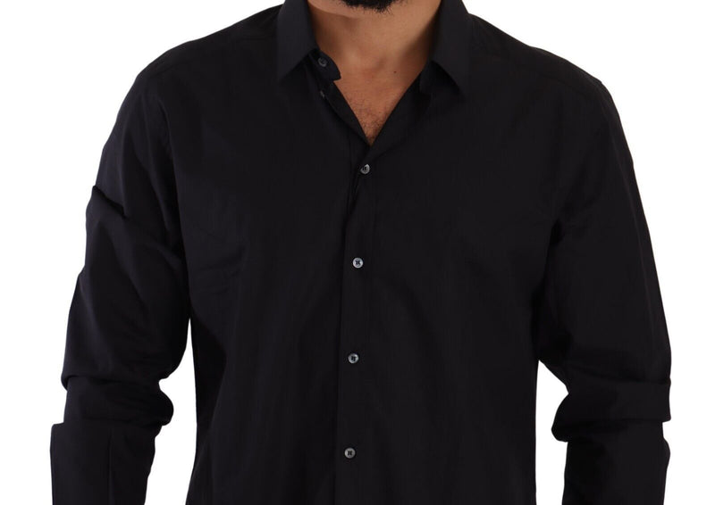 Black GOLD Cotton Collared Slim Formal Shirt