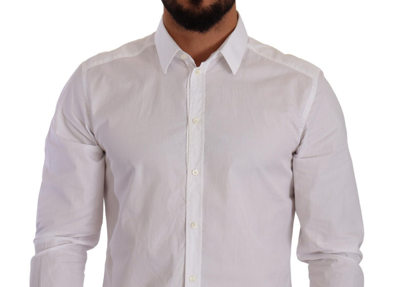 White GOLD Cotton Collared Slim Formal Shirt