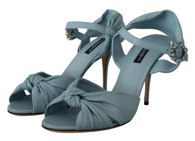 Blue Crystal Ankle Strap Sandals Devotion Shoes