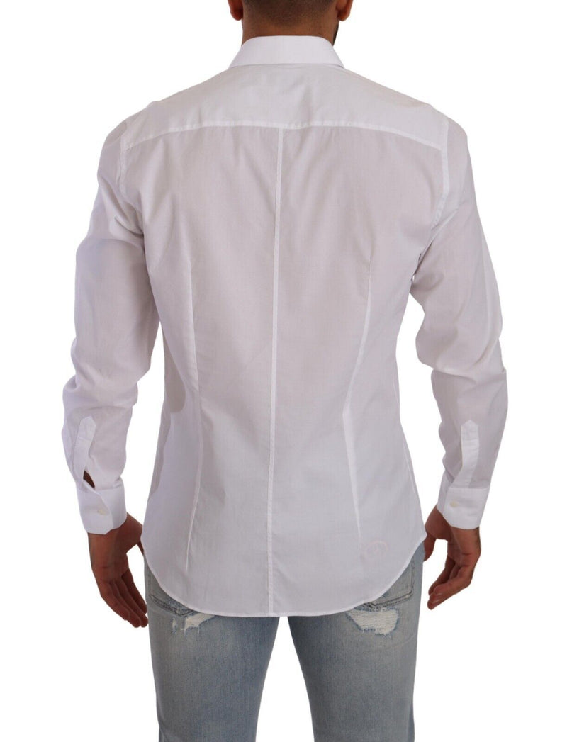 White MARTINI Cotton Dress Men Formal Shirt