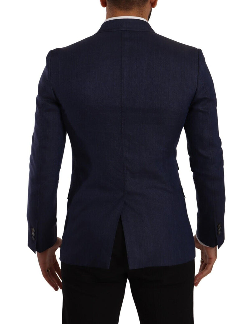 Blue Double Breasted Jacket TAORMINA Blazer