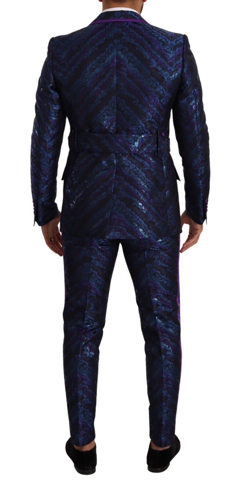 Metallic Purple Single Breasted 2 Piece Suit