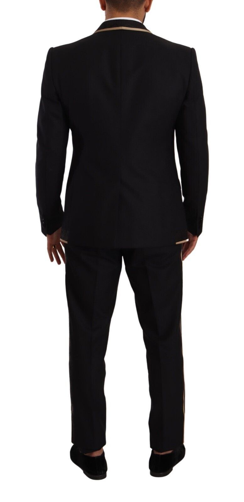 Black SICILIA Single Breasted 3 Piece Suit