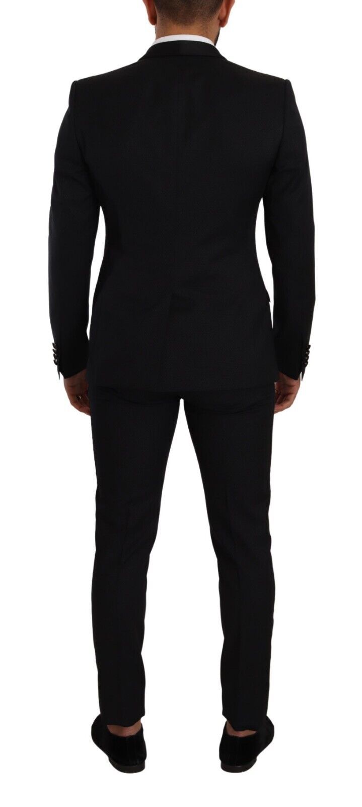 Black Fantasy GOLD Wool Slim Fit 2 Piece Suit