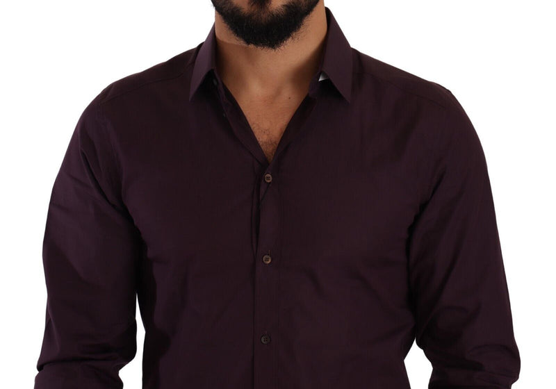 Purple GOLD Cotton Collared Slim Formal Shirt