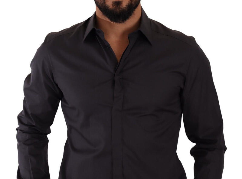 Blue MARTINI Cotton Collared Formal Shirt