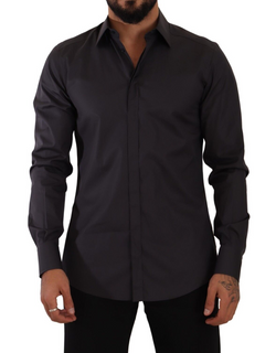 Blue MARTINI Cotton Collared Formal Shirt