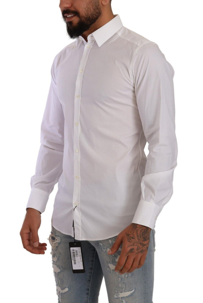 White GOLD Cotton Slim Fit Dress Formal Shirt