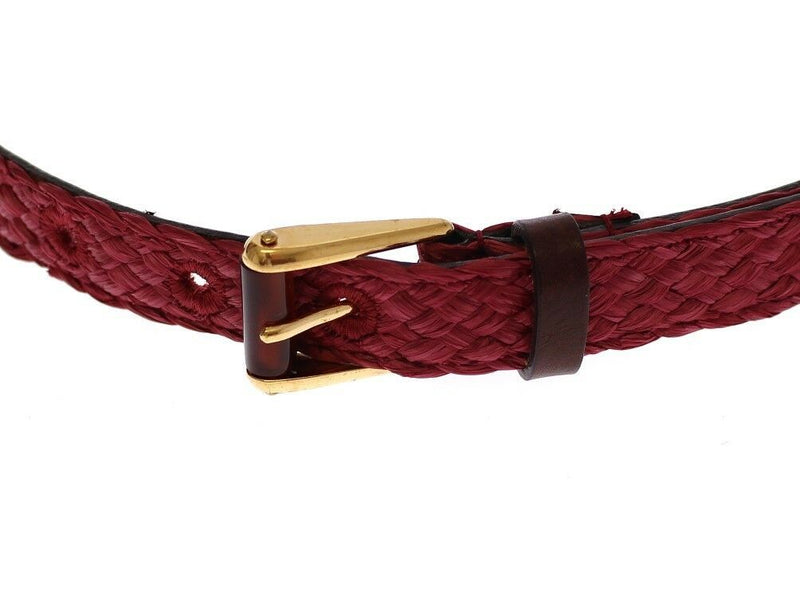 Pink Viscose Logo Cintura Gürtel Belt