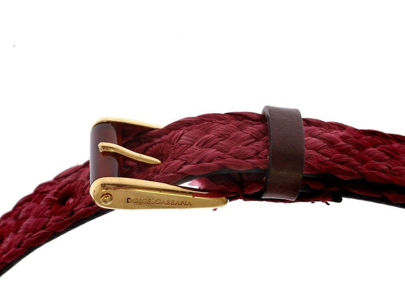 Pink Viscose Logo Cintura Gürtel Belt