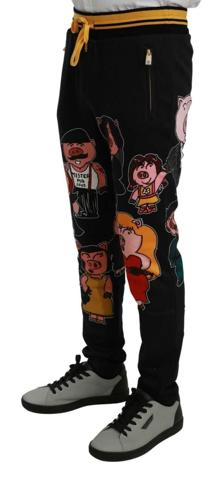 Black Year Of The Pig Cotton Mens Pants