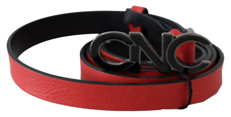 Red Reversible Leather Logo Belt