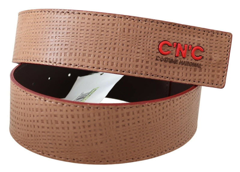 White Leather Logo Fashion Waist Belt