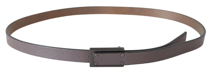 Brown Leather Tactical Logo Screw Buckle Belt