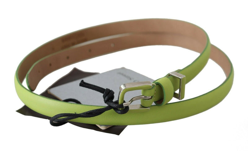 Green Leather Chartreuse Silver Green Belt