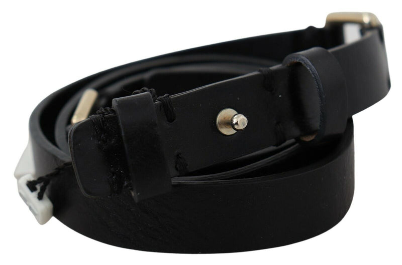 Black Solid Genuine Leather Waist Fashion Belt