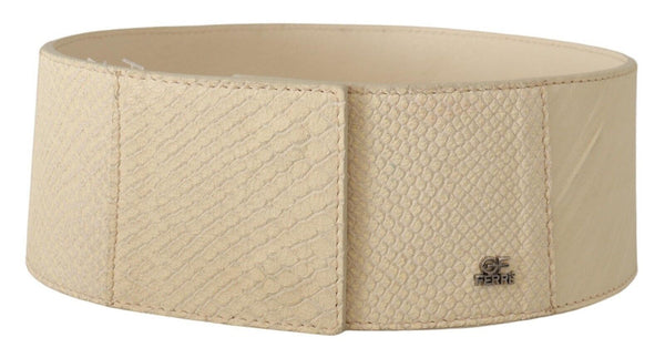 White Waxed Cotton Wide Fashion Belt