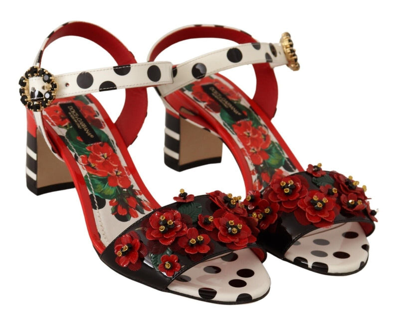 Multicolor Floral Crystal Sandals Shoes