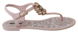 Pink Crystal Sandals Flip Flops Shoes