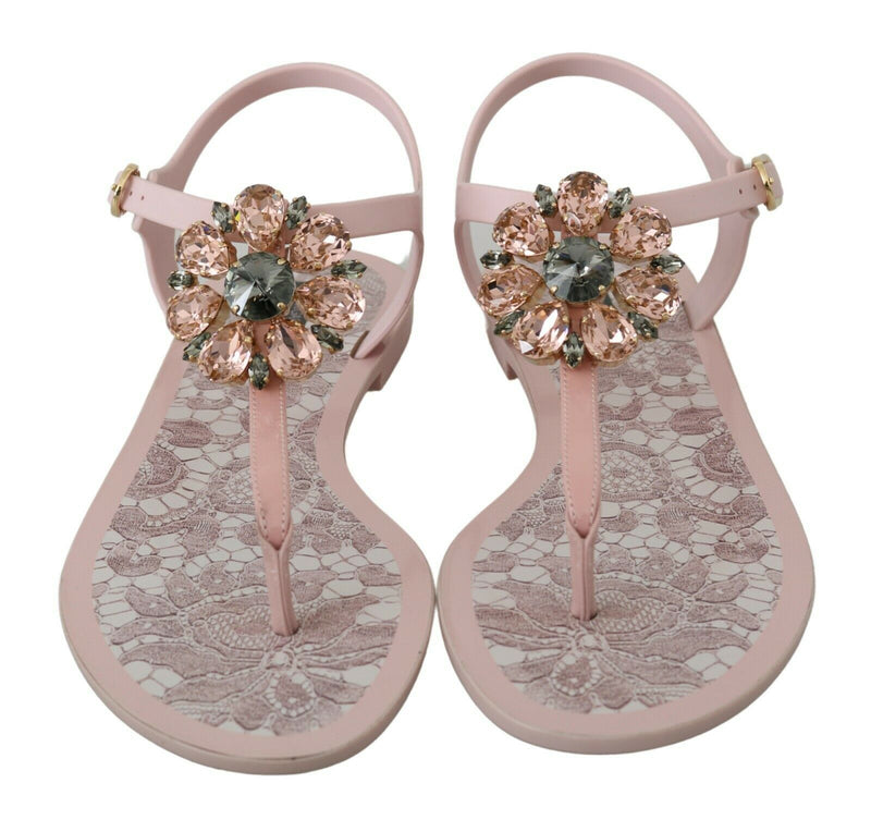 Pink Crystal Sandals Flip Flops Shoes