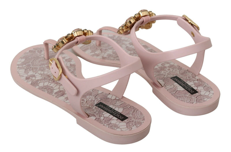 Pink Crystal Sandals Flip Flops Shoes