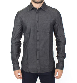 Denim Jeans Cotton Casual Gray Stretch Shirt