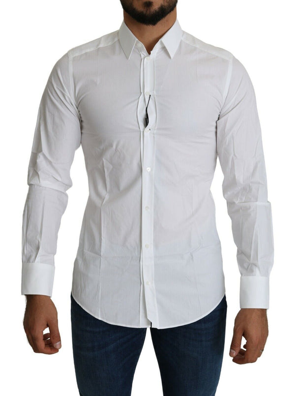 White Dress Formal Slim Cotton Shirt