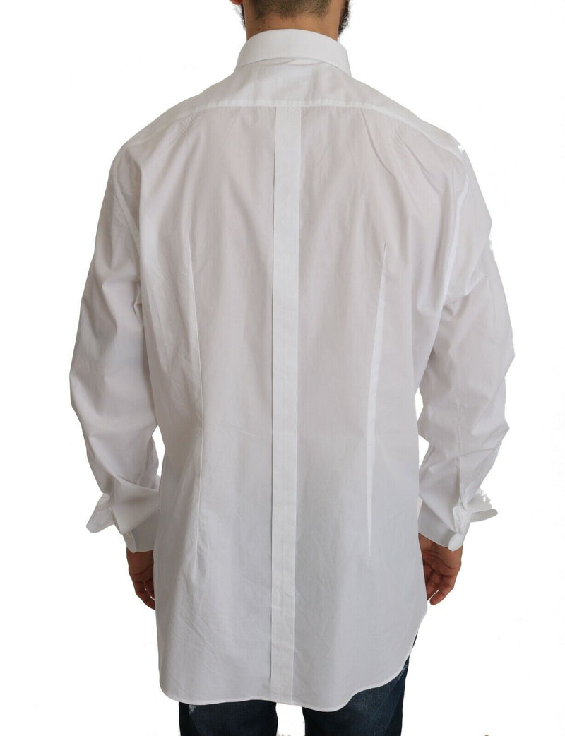 White 100% Cotton GOLD Slim Dress Shirt