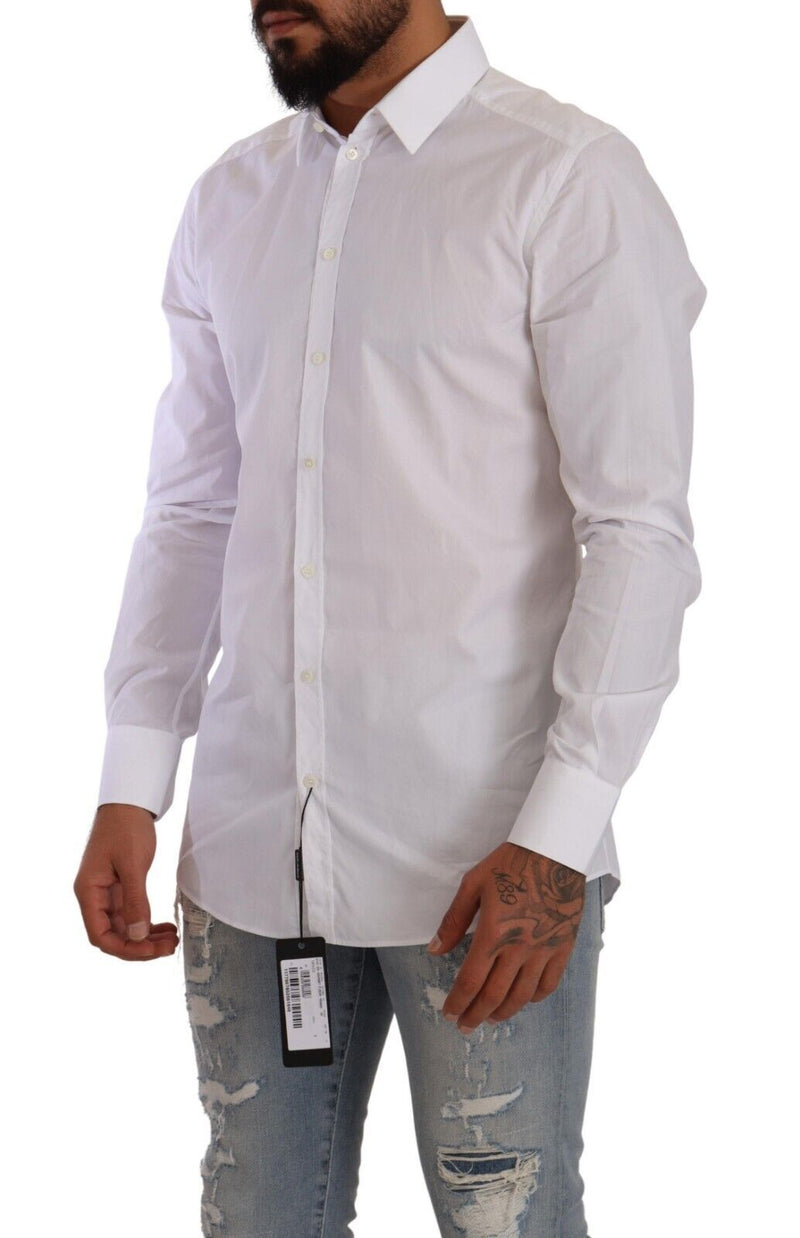 White GOLD Cotton Collared Slim Formal Shirt