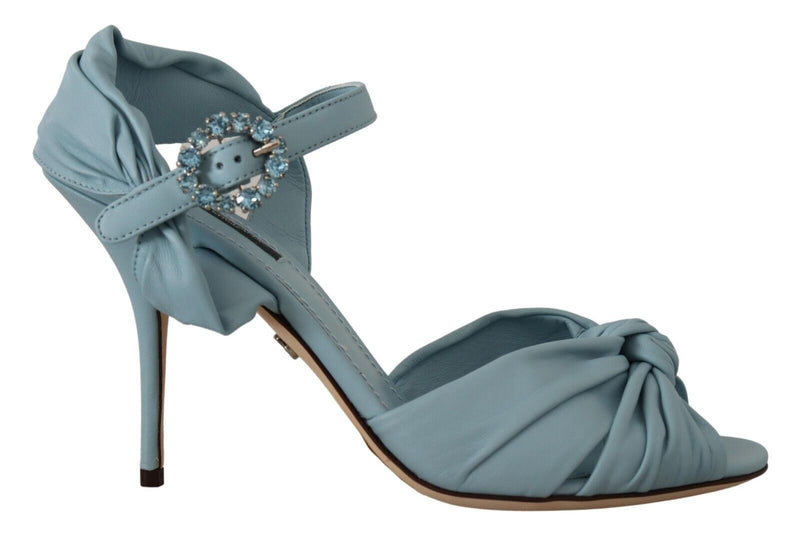 Blue Crystal Ankle Strap Sandals Devotion Shoes