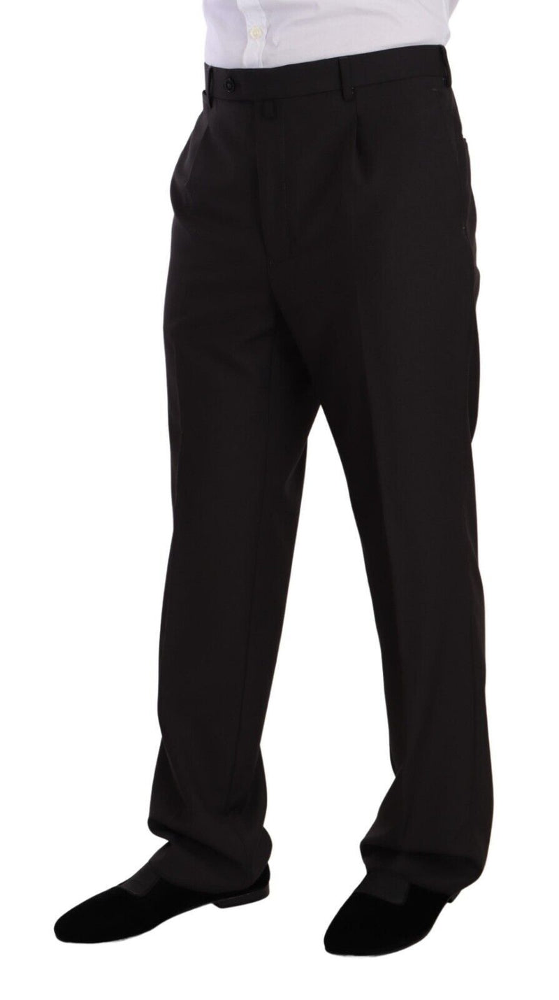 Gray Polyester Single Breasted Formal Suit