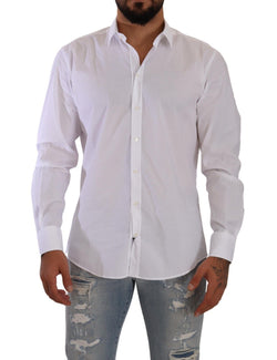 White MARTINI Cotton Dress Men Formal Shirt