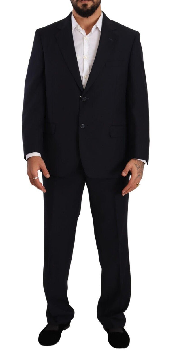 Blue Polyester Single Breasted Formal Suit