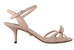 Pink Leather Ankle Strap Sandals Devotion Shoes