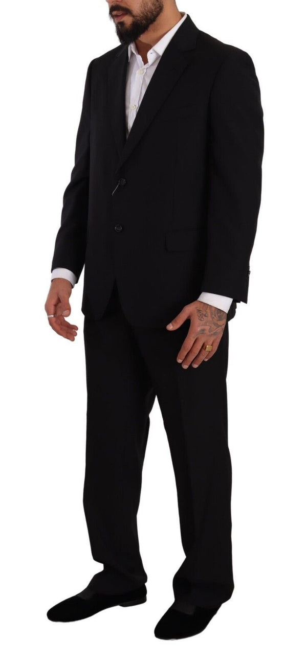 Black Polyester Single Breasted Formal Suit