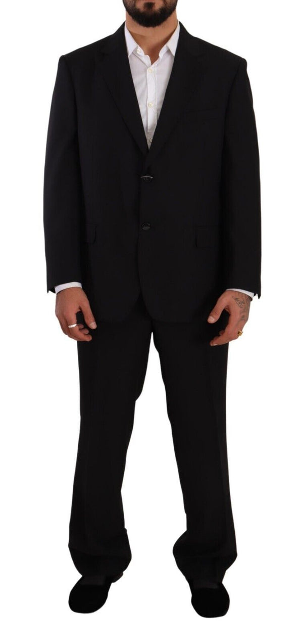 Black Polyester Single Breasted Formal Suit