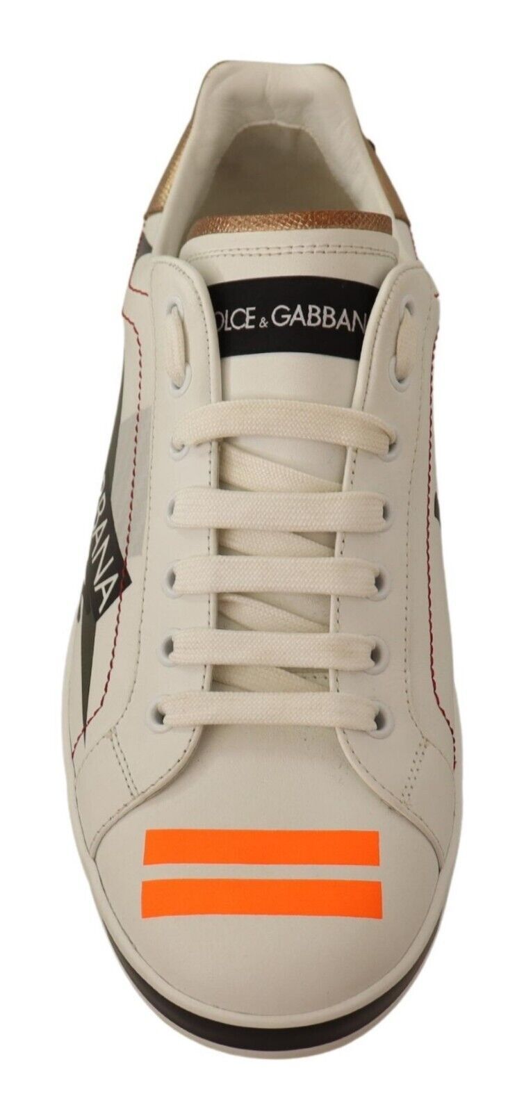 White Portofino Graffiti Leather Sneakers Mens Shoes