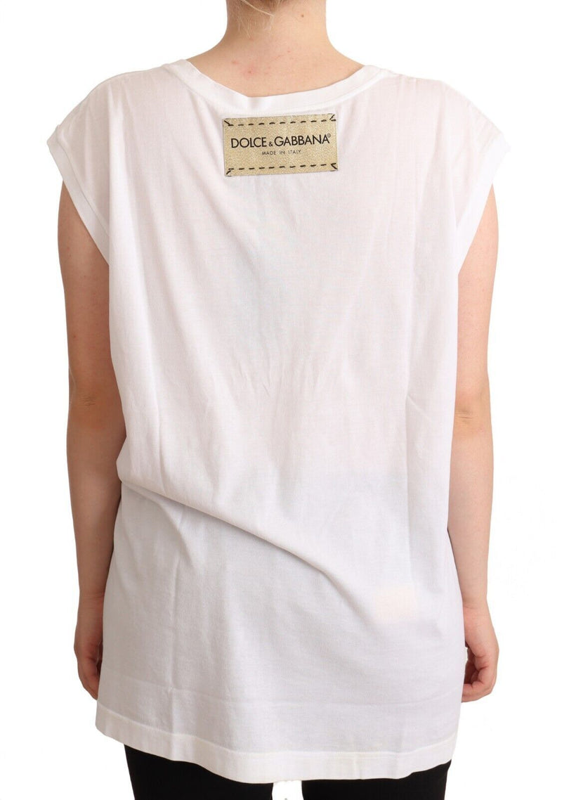 White L'Amore E'Bellezza Tank T-shirt Top