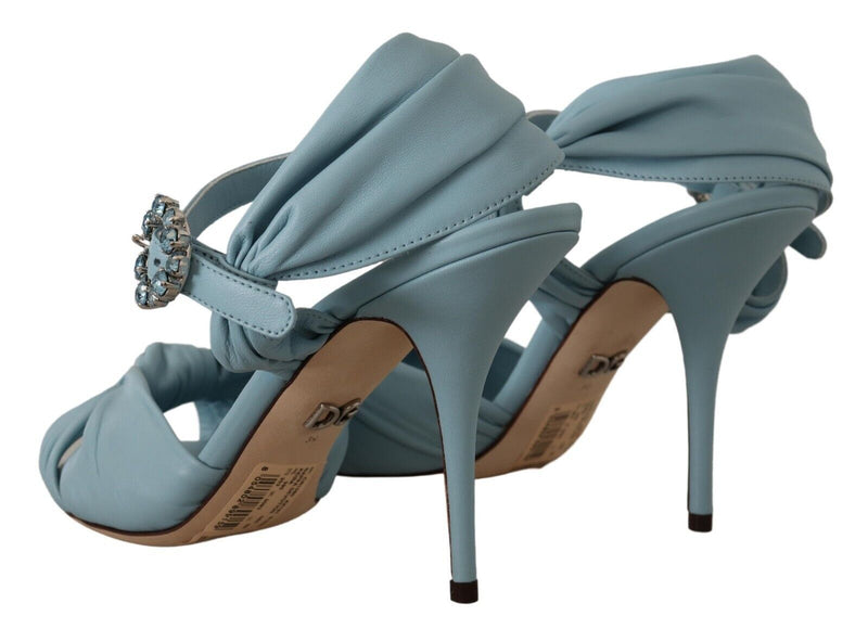 Blue Crystal Ankle Strap Sandals Devotion Shoes