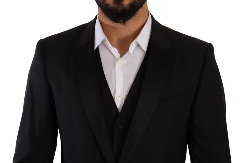 Black MARTINI Single Breasted 3 Piece Suit