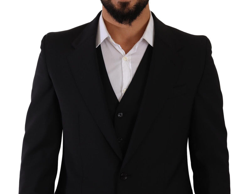 Black MARTINI Slim Fit 3 Piece Suit